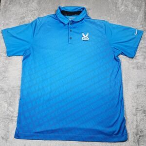 Nike Golf Polo Shirt Mens XL Blue Dri-FIT 2014 PGA Championship Valhalla Swoosh